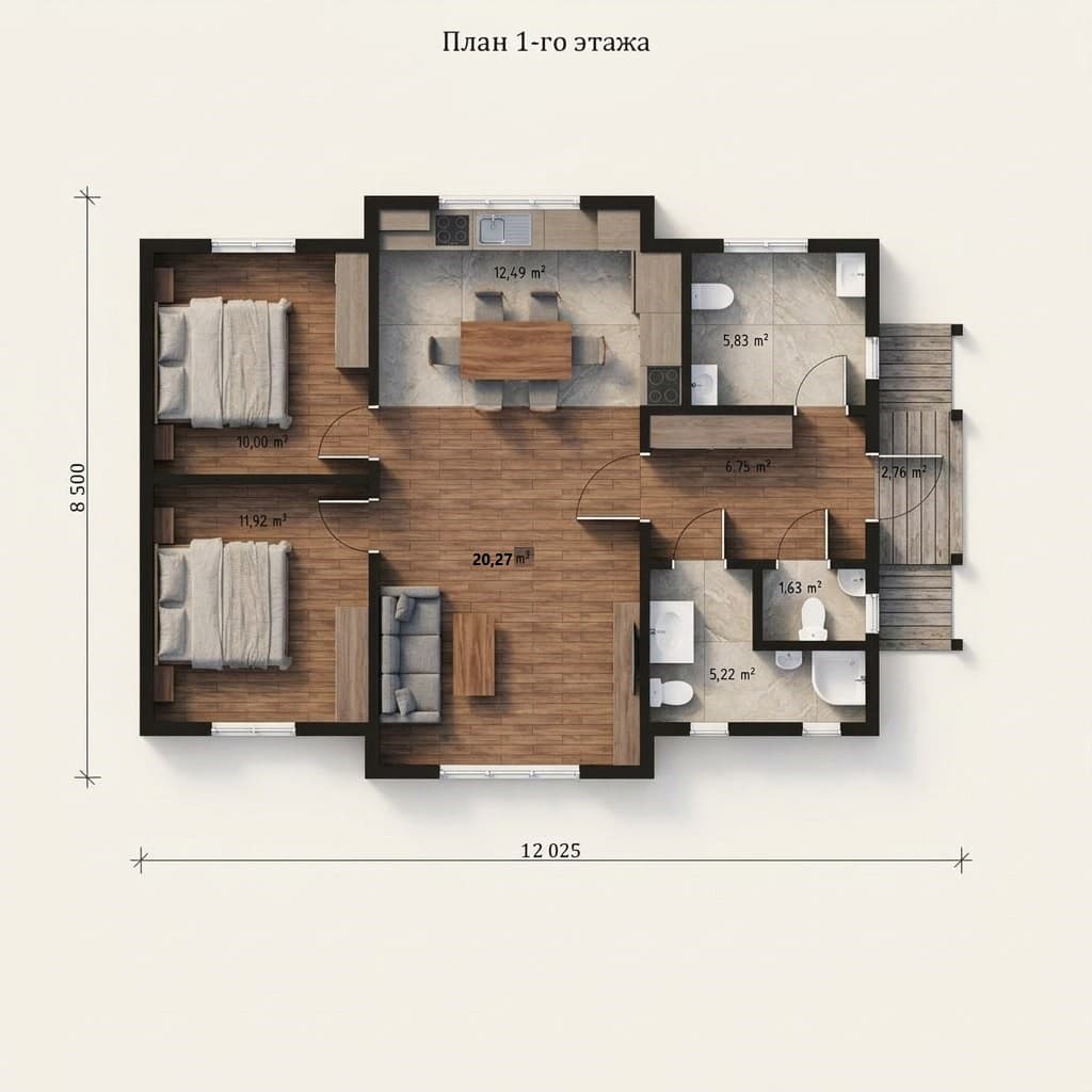 Проект 102,3 кв.м - фото 5