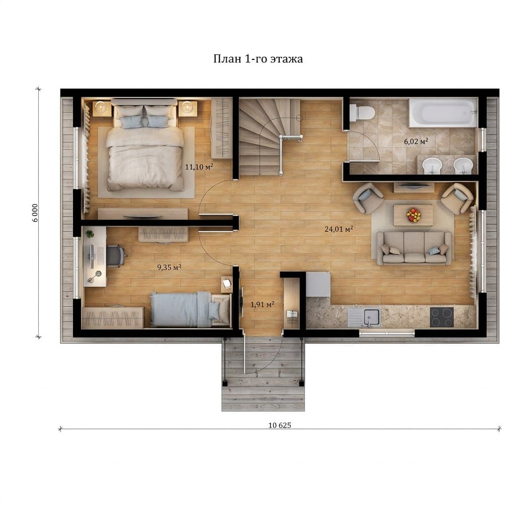 Проект 122,4 кв.м - фото 5